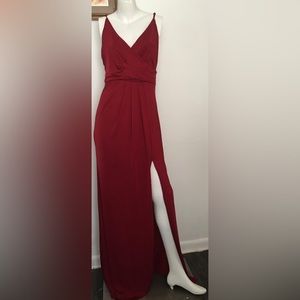 Windsor Size Large Floor Length Formal Red Dress